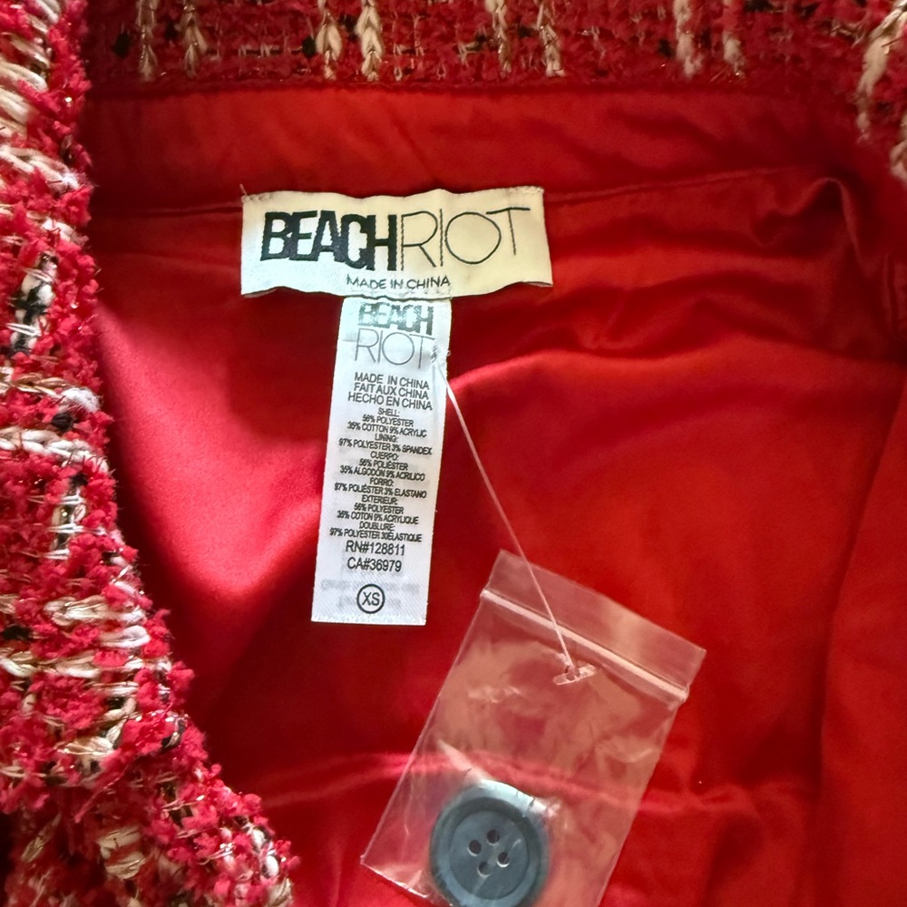 Beach Riot Red Tweed Jacket - Picture 5 of 5